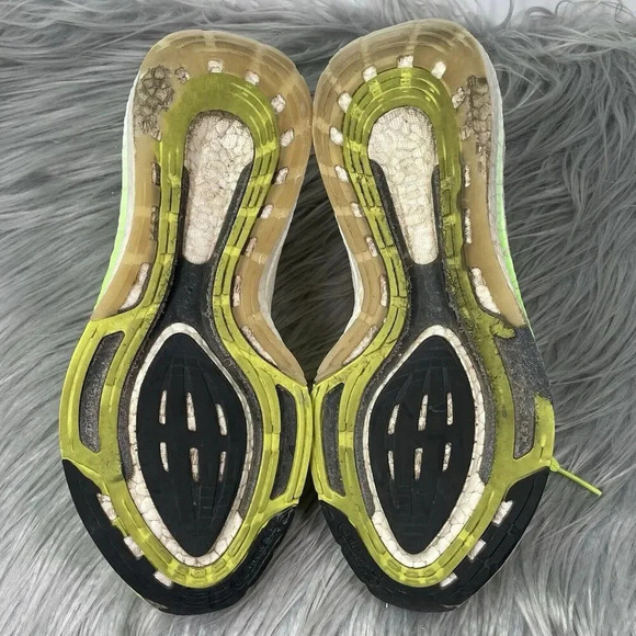 Adidas UltraBoost 22 Mens Size 11.5 Solar Yellow Black Athletic Running Sneakers - Picture 7 of 10